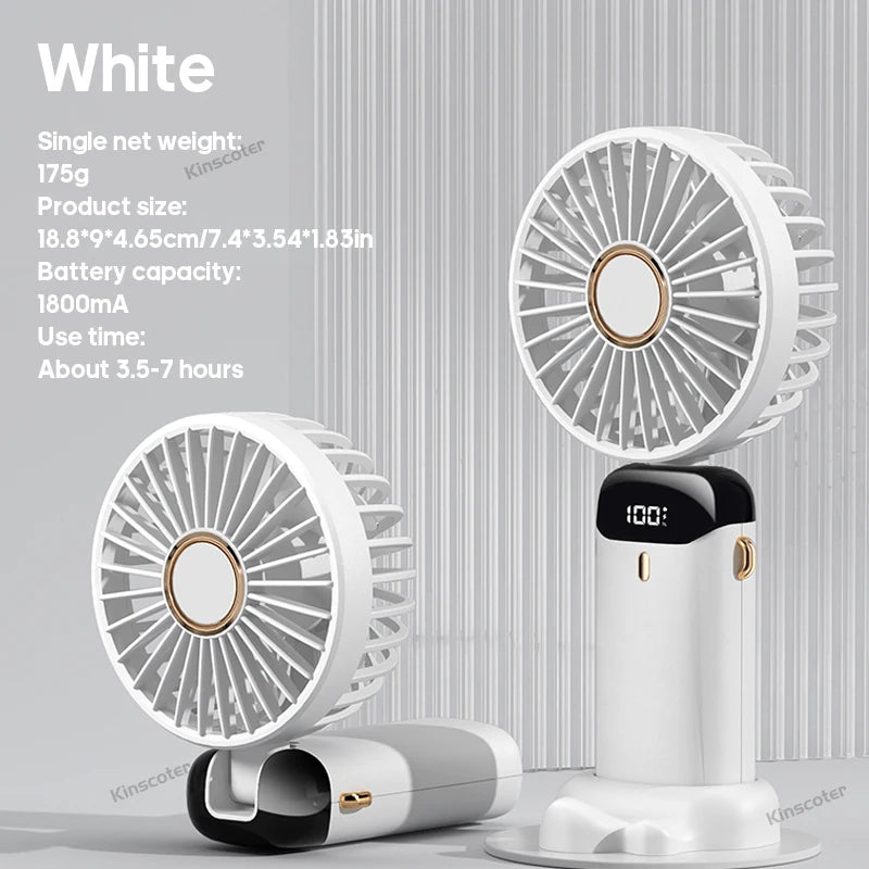 Portable Neck Fan — 5 Speed, Foldable & USB Rechargeable