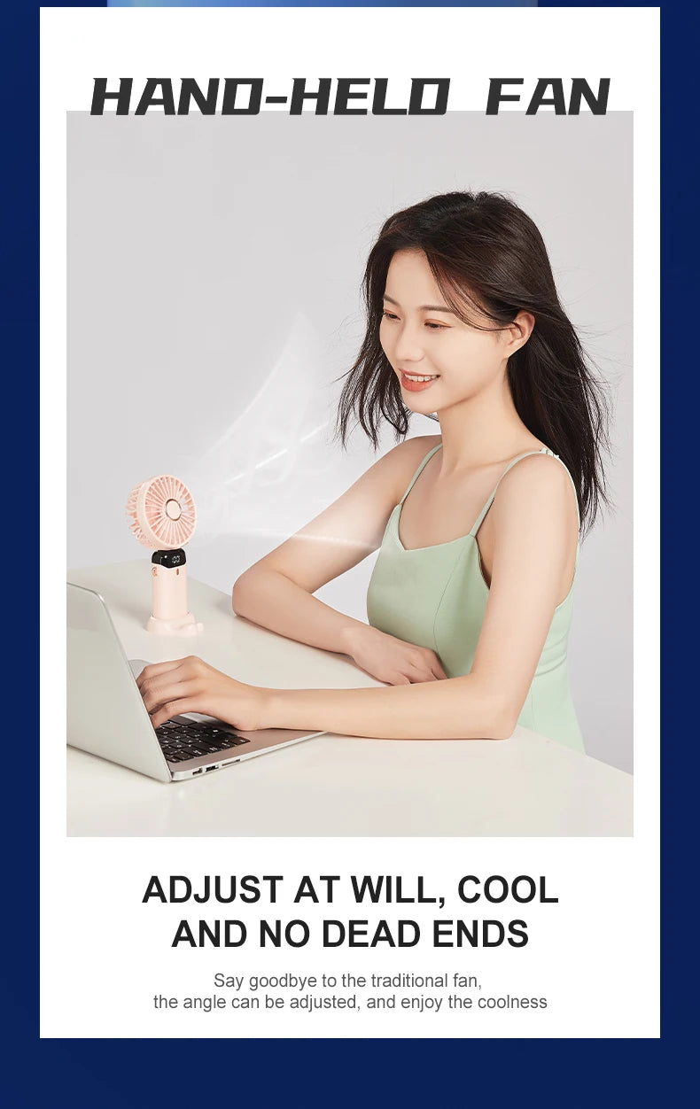 Portable Neck Fan — 5 Speed, Foldable & USB Rechargeable