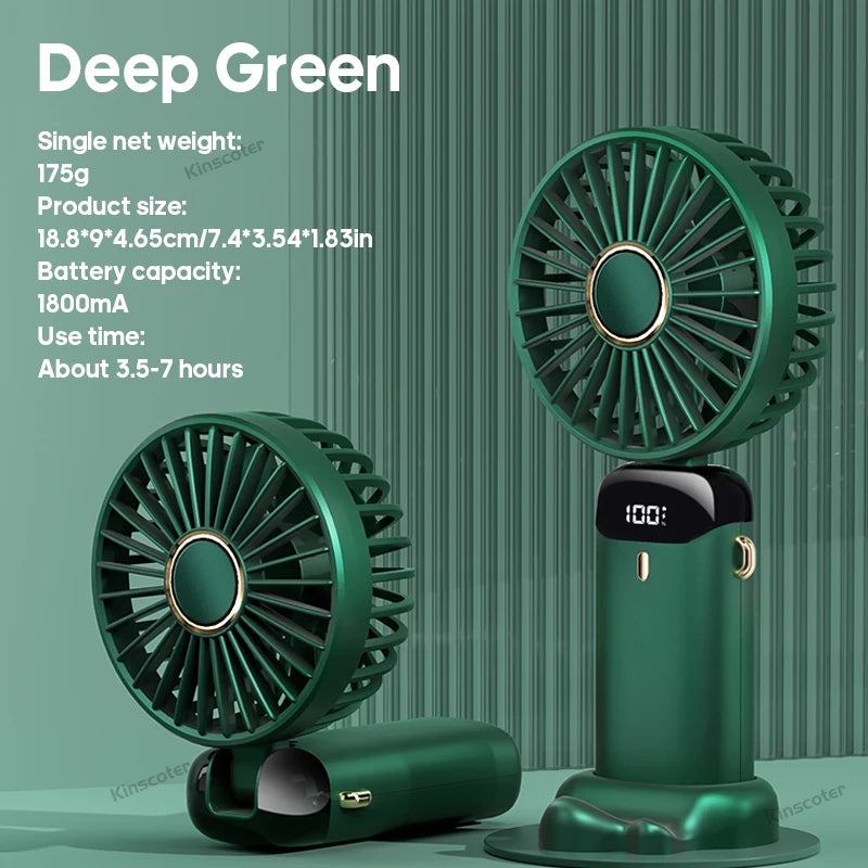 Portable Neck Fan — 5 Speed, Foldable & USB Rechargeable