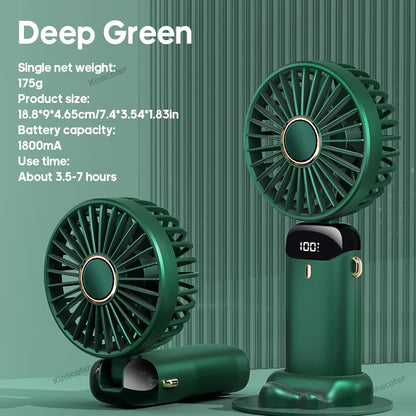 Portable Neck Fan — 5 Speed, Foldable & USB Rechargeable