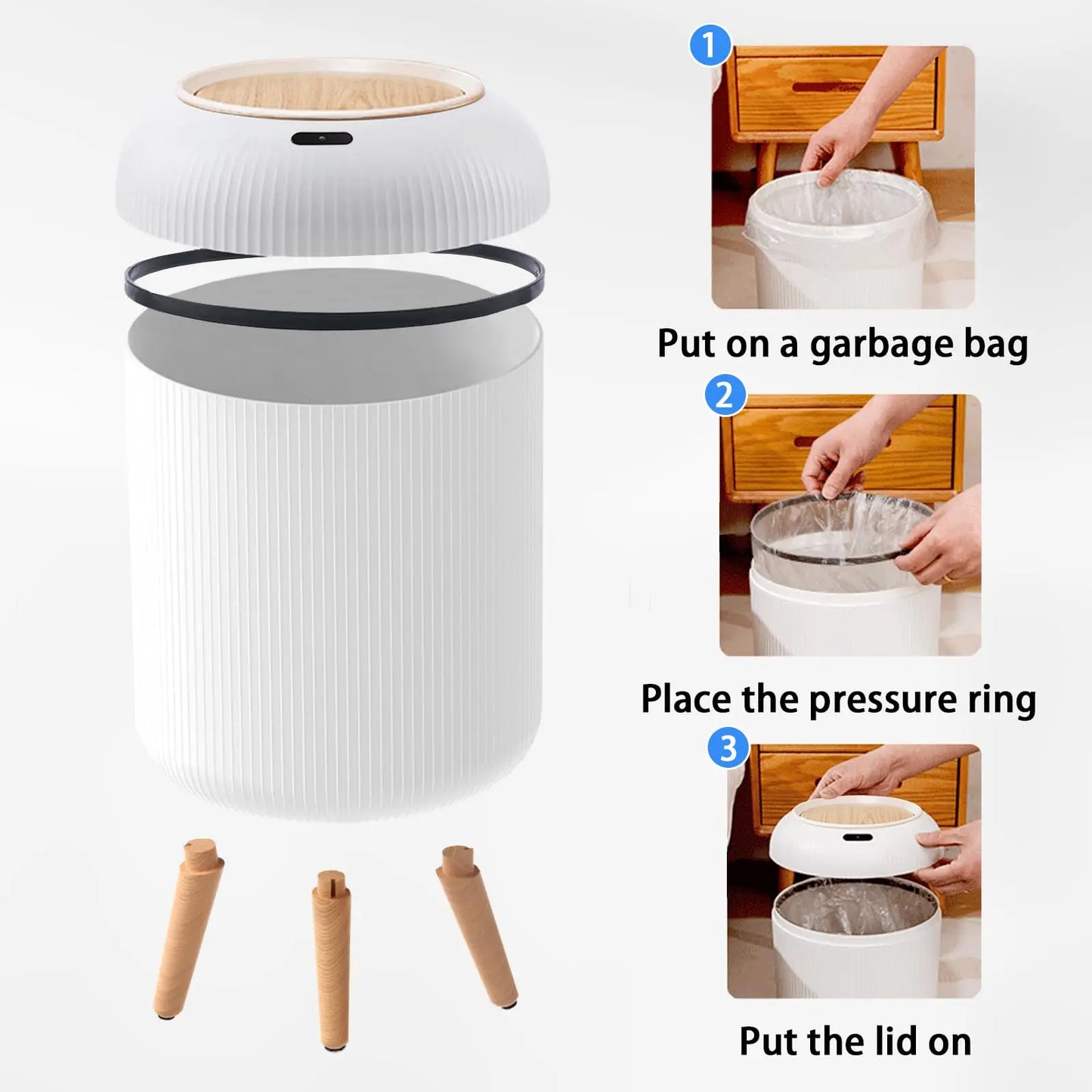 Motion Sensor Trash Can- Automatic Hands Free Lid