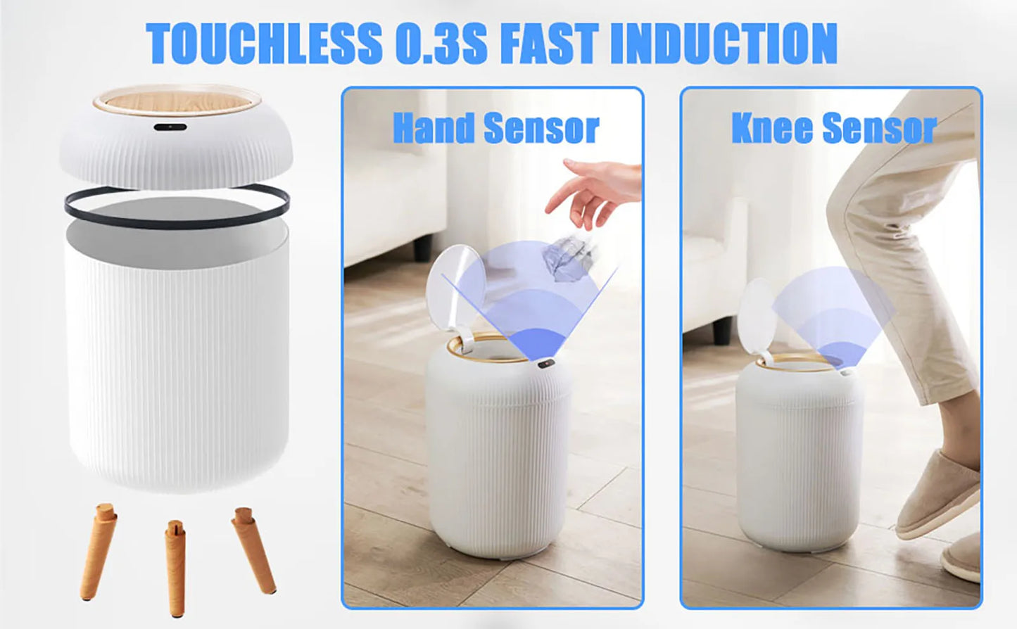Motion Sensor Trash Can- Automatic Hands Free Lid