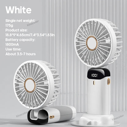 Portable Neck Fan — 5 Speed, Foldable & USB Rechargeable