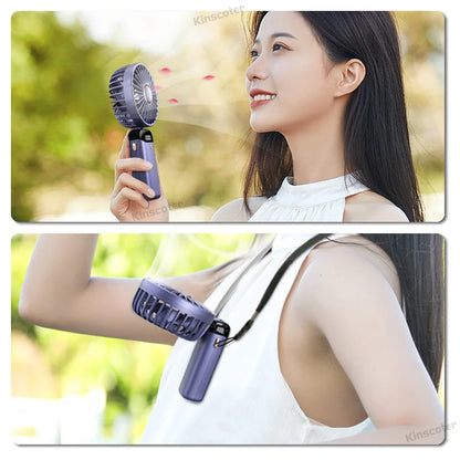Portable Neck Fan — 5 Speed, Foldable & USB Rechargeable