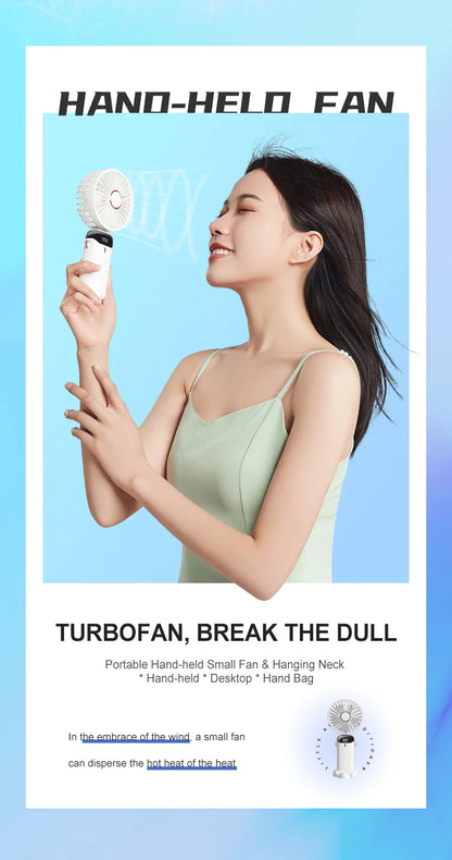 Portable Neck Fan — 5 Speed, Foldable & USB Rechargeable