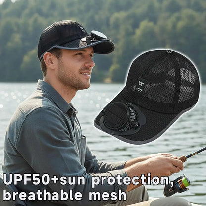 Breathable Sunhat with Solar Fan Sun
