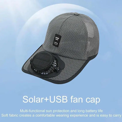 Breathable Sunhat with Solar Fan Sun