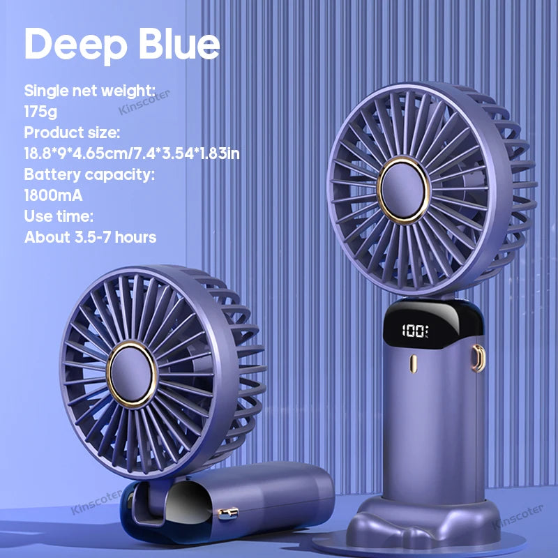 Portable Neck Fan — 5 Speed, Foldable & USB Rechargeable