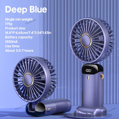 Portable Neck Fan — 5 Speed, Foldable & USB Rechargeable