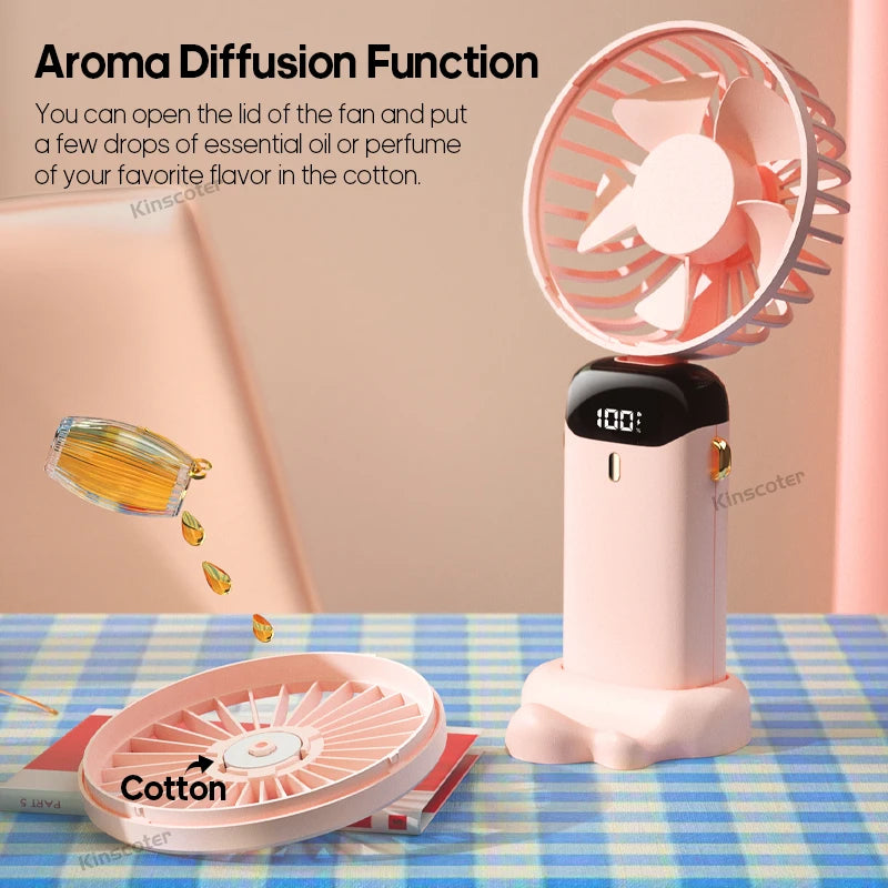 Portable Neck Fan — 5 Speed, Foldable & USB Rechargeable