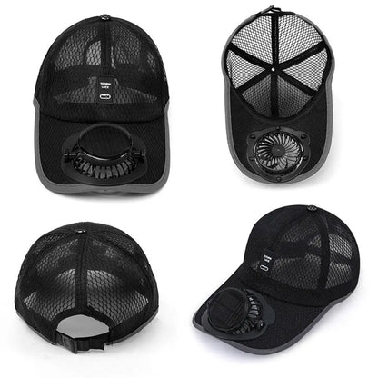 Breathable Sunhat with Solar Fan Sun