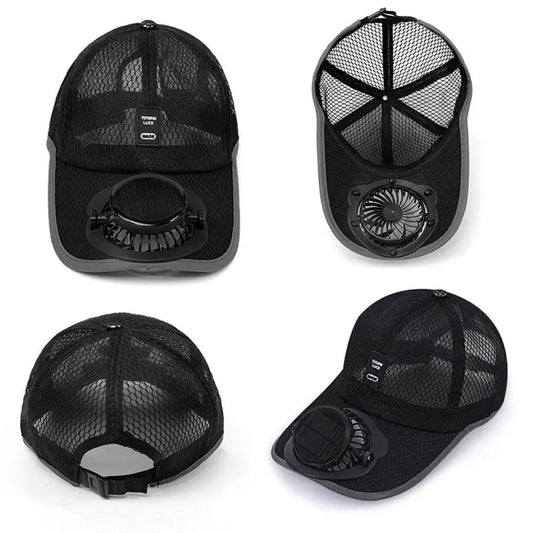 Breathable Sunhat with Solar Fan Sun