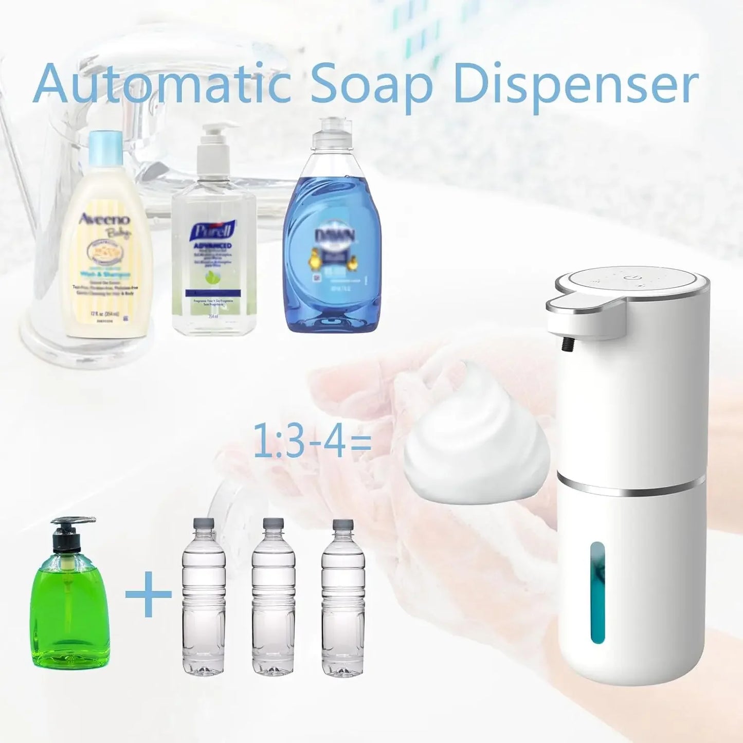 Touchless Soap Dispenser — Works with Foam & Liquid