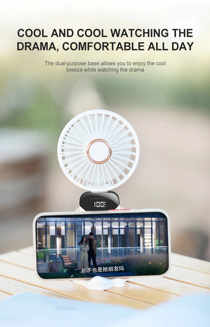 Portable Neck Fan — 5 Speed, Foldable & USB Rechargeable