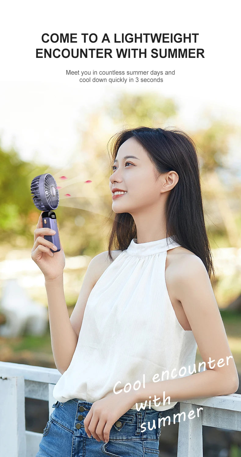 Portable Neck Fan — 5 Speed, Foldable & USB Rechargeable