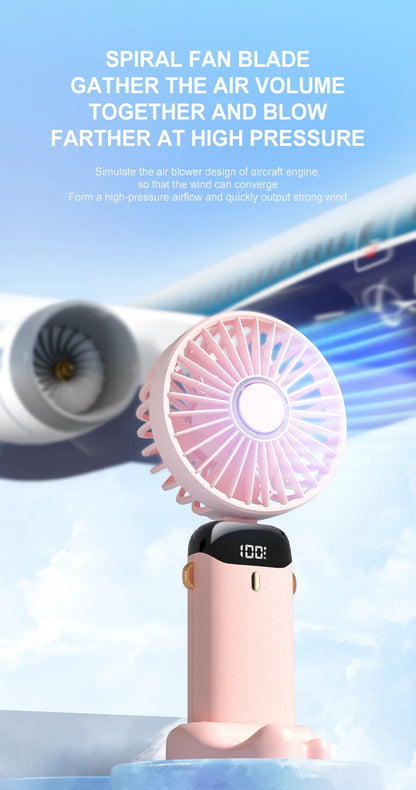 Portable Neck Fan — 5 Speed, Foldable & USB Rechargeable