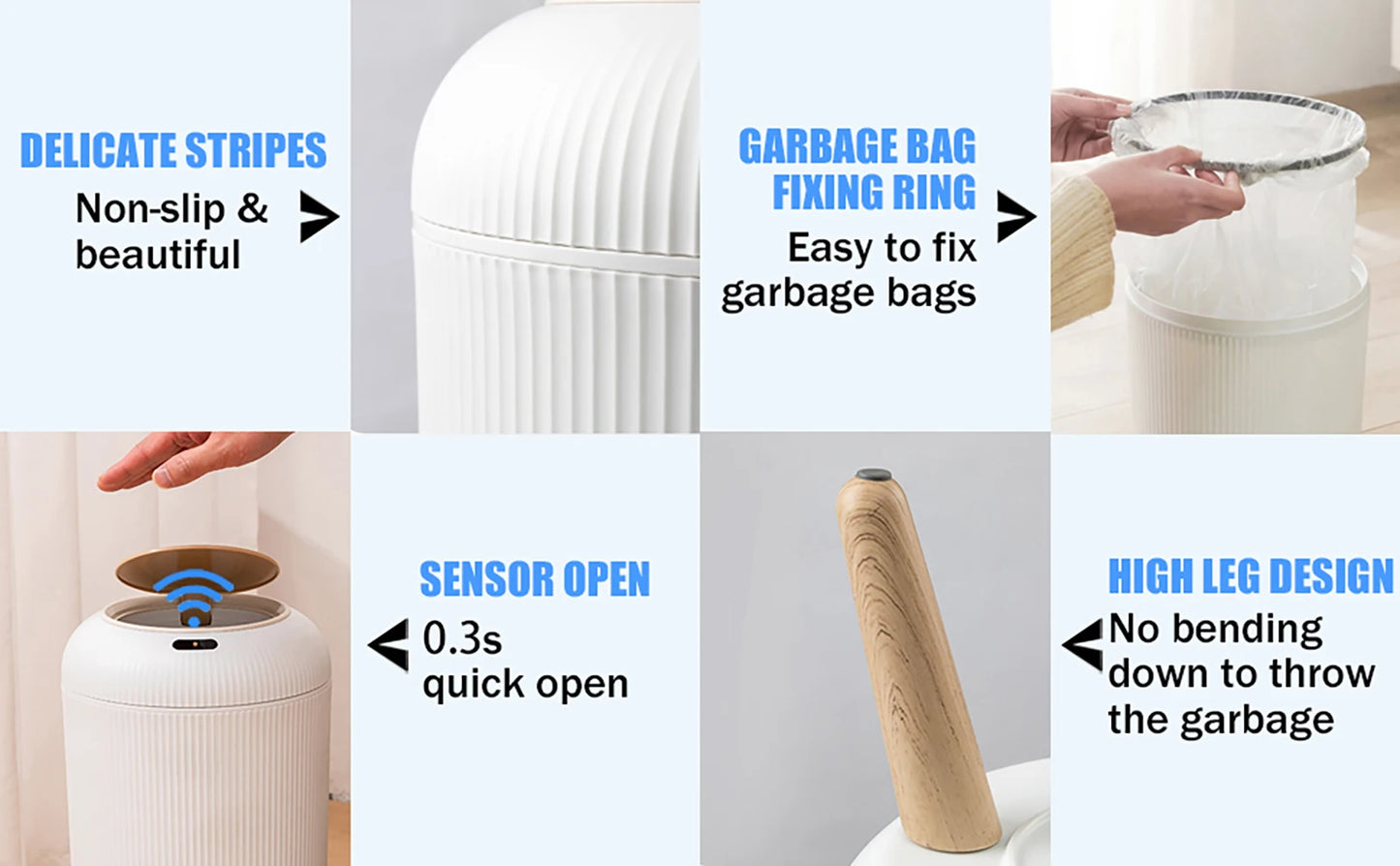 Motion Sensor Trash Can- Automatic Hands Free Lid