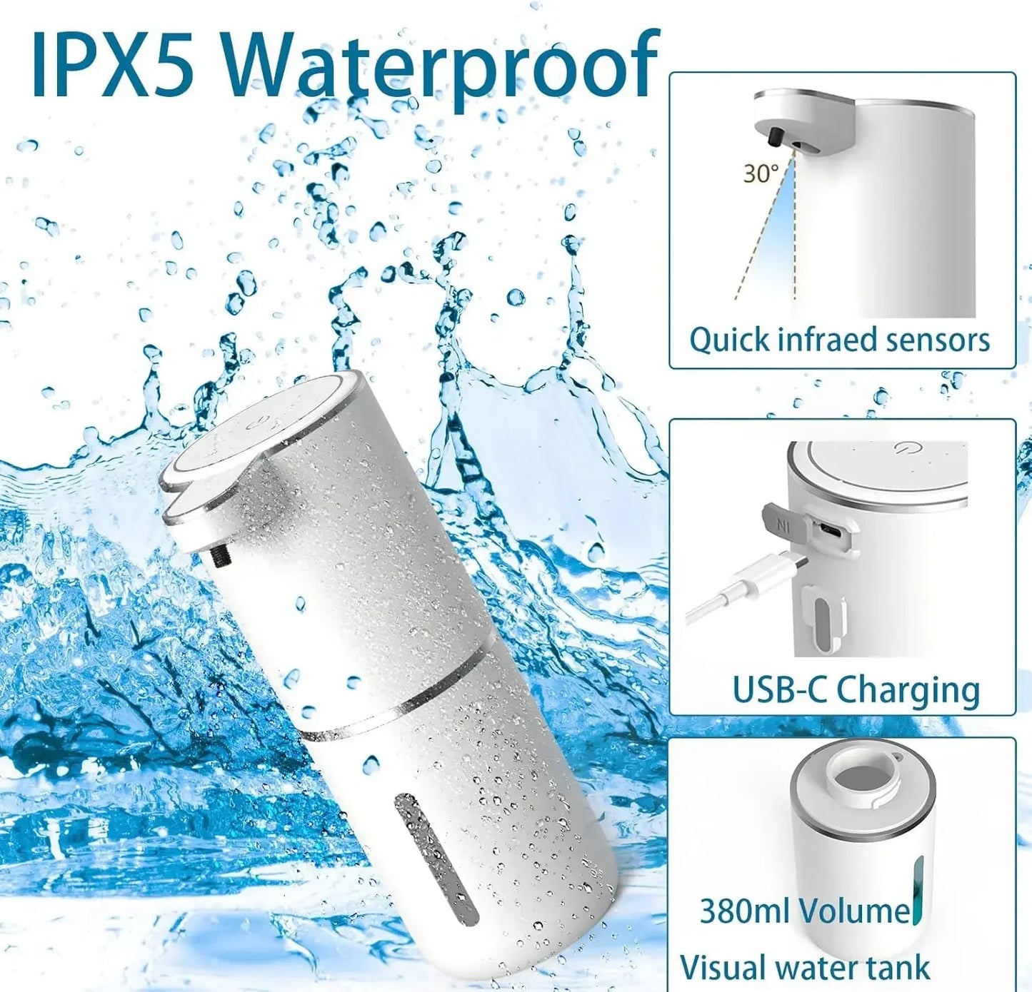 Touchless Soap Dispenser — Works with Foam & Liquid