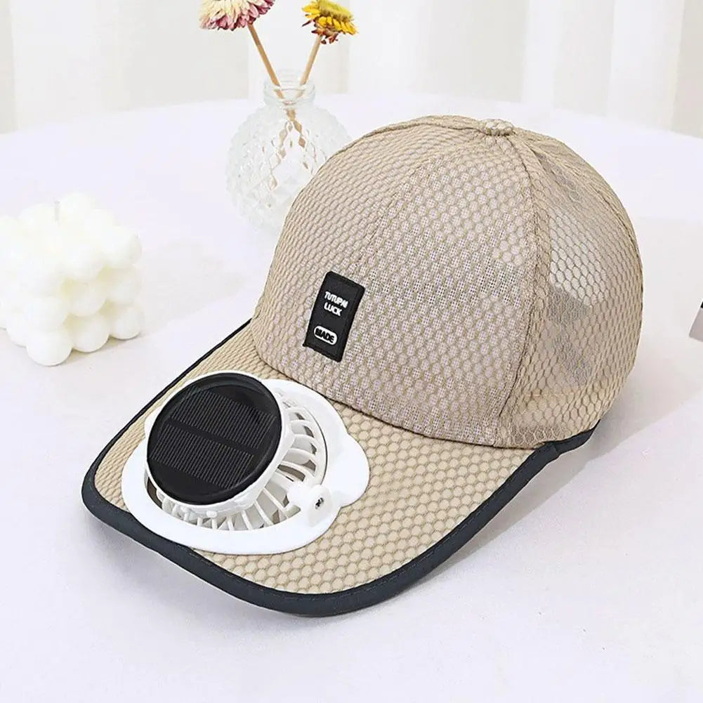 Breathable Sunhat with Solar Fan Sun