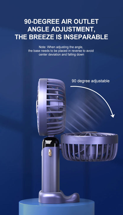 Portable Neck Fan — 5 Speed, Foldable & USB Rechargeable