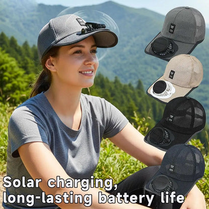 Breathable Sunhat with Solar Fan Sun