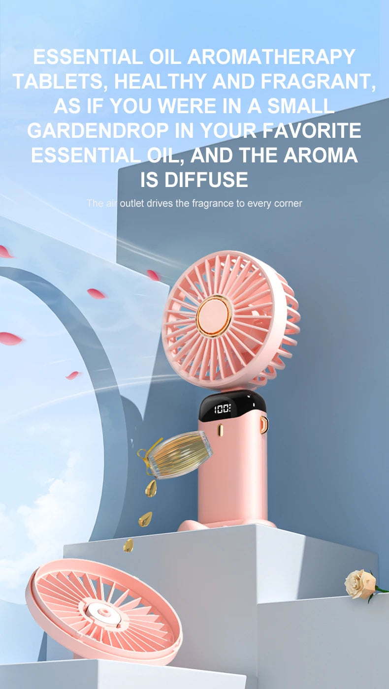Portable Neck Fan — 5 Speed, Foldable & USB Rechargeable