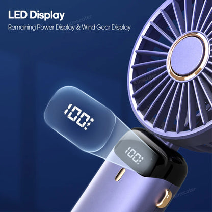 Portable Neck Fan — 5 Speed, Foldable & USB Rechargeable
