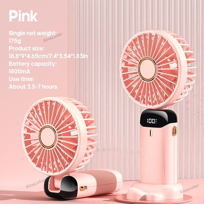 Portable Neck Fan — 5 Speed, Foldable & USB Rechargeable