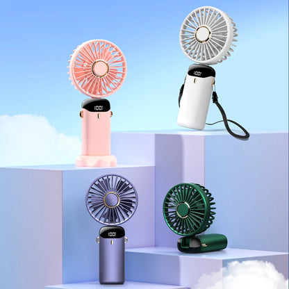 Portable Neck Fan — 5 Speed, Foldable & USB Rechargeable